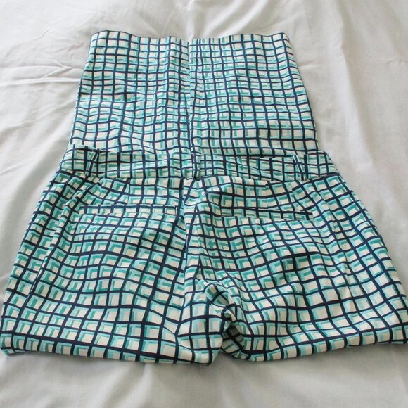KATE SPADE Teal Abstract Block Pattern Mindy Pants - Picture 4 of 6